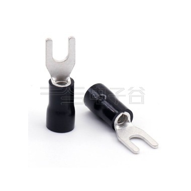 Y形叉形预绝缘端子 PVC 螺栓孔径4.3 接线2.5-4mm²(14-12AWG) 黑色
